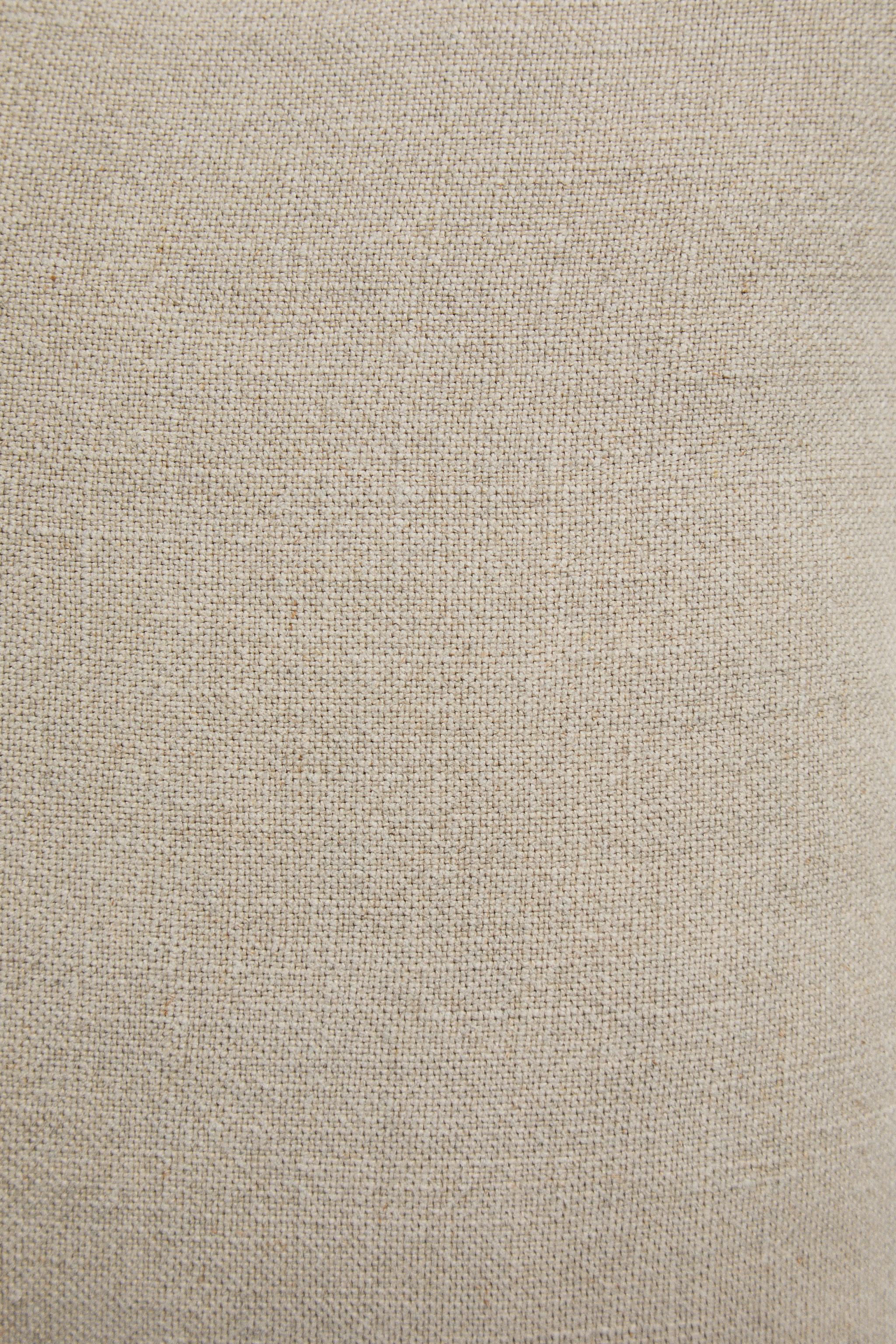 LINEN THROW PILLOW COVER WITH BACKSTITCHING
